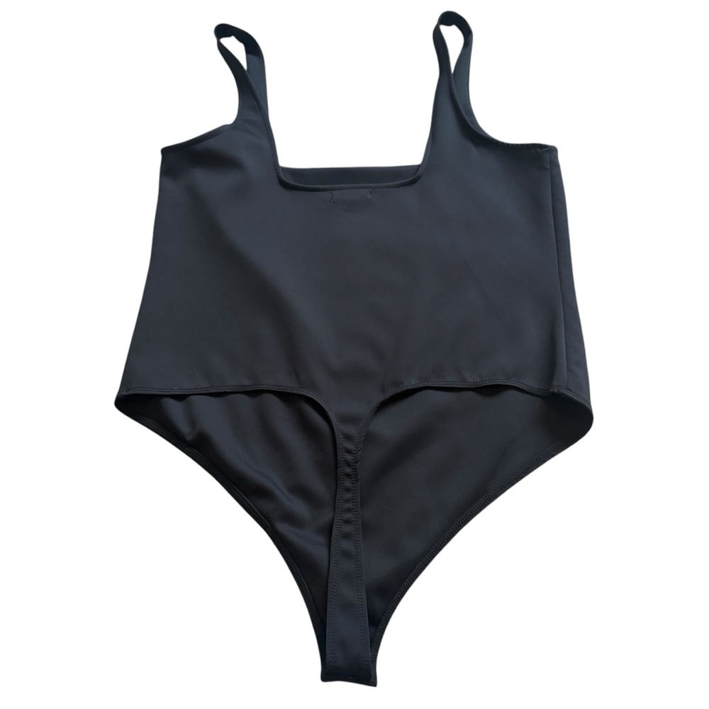 Good American Black Scuba Modern Tank Bodysuit Womens Casual Bodysuit Size 5 - Picture 6 of 12